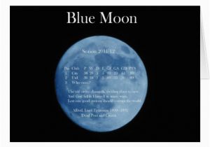 Blue Moon Cards Birthday Blue Moon Birthday Card Zazzle