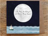 Blue Moon Cards Birthday Moon Dance Birthday Greeting Card Birthday Card Moon