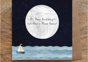 Blue Moon Cards Birthday Moon Dance Birthday Greeting Card Birthday Card Moon