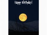 Blue Moon Cards Birthday Mountain Moon Happy Birthday Card Zazzle
