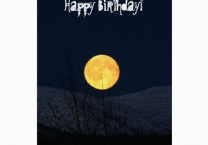 Blue Moon Cards Birthday Mountain Moon Happy Birthday Card Zazzle