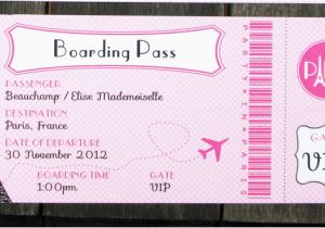 Boarding Pass Birthday Invitation Template Free Birthday Party In Paris Invitations Printable Collection