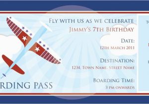 Boarding Pass Birthday Invitation Template Free Boarding Pass Airplanes Invitation Diy Printable Party