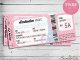 Boarding Pass Birthday Invitation Template Free Boarding Pass Ticket to Paris Birthday Invitation by