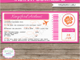 Boarding Pass Birthday Invitation Template Free Luau Boarding Pass Invitations Template Birthday Party