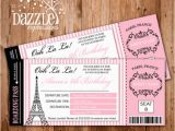 Boarding Pass Birthday Invitation Template Free Printable Paris Boarding Pass Invitation Kids Ticket