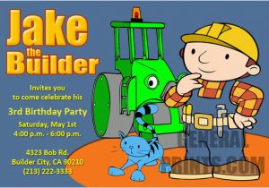Bob the Builder Birthday Invitations Bob the Builder Invitations General Prints