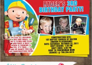 Bob the Builder Birthday Invitations Bob the Builder Invitations Printable Invites