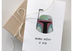 Boba Fett Birthday Card Boba Fett Birthday Card Funny Birthday Card French