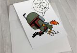 Boba Fett Birthday Card Boba Fett Star Wars Mc Chris Art Card Birthday Card Just