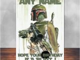 Boba Fett Birthday Card Star Wars Birthday Card Boba Fett Fan Art 5×7 by