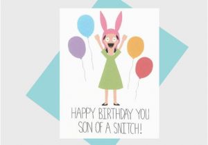 Bobs Burgers Birthday Card Louise Belcher Bob 39 S Burgers Birthday Card Shop Lost