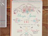 Boho Chic Birthday Invitations Boho Chic Birthday Invitation Bohemian Pastel Free