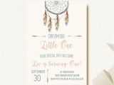 Boho Chic Birthday Invitations Boho Chic Tribal Girls First Birthday Dreamcatcher Invitation