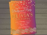 Bollywood Birthday Invitations Bollywood Birthday Party Invite Indian Wedding Invitation