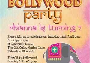 Bollywood Birthday Invitations Bollywood Children 39 S Party Invitation From 0 80 Each