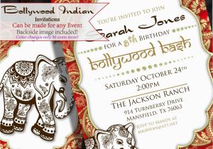 Bollywood Birthday Invitations Bollywood Invitation Indian Invite Middle Eastern
