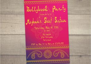 Bollywood Birthday Invitations Bollywood Party Invitation Prom Invitation Sweet 16