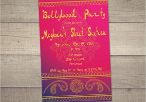 Bollywood Birthday Invitations Bollywood Party Invitation Prom Invitation Sweet 16