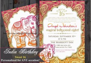 Bollywood Birthday Invitations Sweet 16 Sixteen Birthday Bollywood Invitation Indian