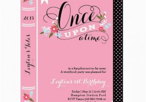 Book themed Birthday Party Invitations Book Birthday Invitations once Upon A Time Party Invitation