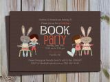 Book themed Birthday Party Invitations Book Party Invitations Oxsvitation Com