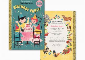 Book themed Birthday Party Invitations Book theme Birthday Invitation Printable Birthday Party