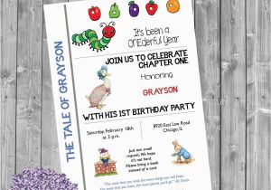 Book themed Birthday Party Invitations Book themed Birthday Party Invitation Book Birthday Invite