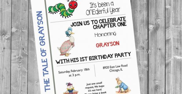Book themed Birthday Party Invitations Book themed Birthday Party Invitation Book Birthday Invite