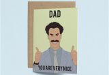 Borat Birthday Card Borat You are Very Nice Dad Birthday Card Funny Father 39 S