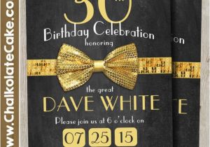 Bow Tie Birthday Invitations 1920 39 S Birthday Party Invitation Gold Bow Tie by
