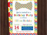 Bow Tie Birthday Invitations Boys Party Invitations Bow Tie First Birthday by
