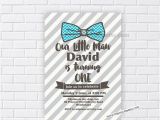 Bow Tie Birthday Invitations Little Man Birthday Invitation Bow Tie Invitation Design Boy