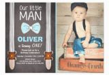 Bow Tie Birthday Invitations Our Little Man Birthday Invitation Boy Bow Tie Zazzle Com