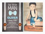 Bow Tie Birthday Invitations Our Little Man Birthday Invitation Boy Bow Tie Zazzle Com