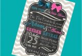Bow Tie Birthday Invitations Personalized Bow Ties or Hair Bows Gender Reveal Printable