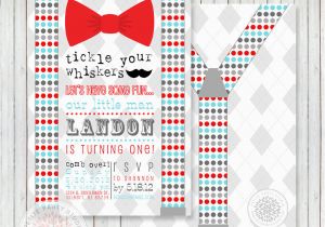 Bow Tie Birthday Invitations Printable Mustache and Bow Tie Template for Baby Shower