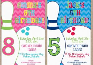 Bowling Alley Birthday Party Invitations 17 Best Images About Bowling Party On Pinterest