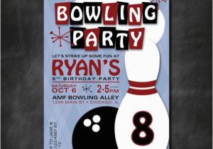 Bowling Alley Birthday Party Invitations Bowling Birthday Party Invitation Birthday Party