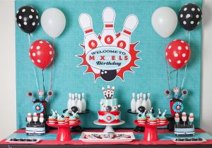 Bowling Birthday Party Decorations A Boy 39 S Retro Bowling Birthday Party anders Ruff Custom