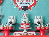 Bowling Birthday Party Decorations A Boy S Retro Bowling themed Birthday Party Spaceships
