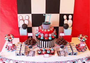 Bowling Birthday Party Decorations Amanda 39 S Parties to Go Bowling Party Dessert Table