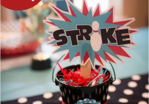 Bowling Birthday Party Decorations Strike A Bowling themed Birthday Party Hoopla events