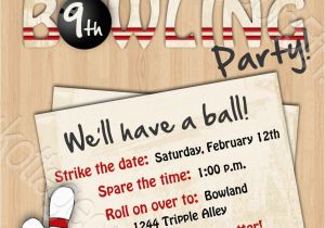 Bowling Birthday Party Invitation Wording Adult Bowling Party Invitations