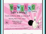 Bowling Birthday Party Invitation Wording Bowling Birthday Invitation Custom Wording and by Littledeevas