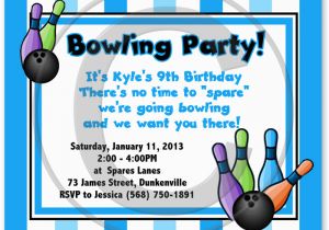 Bowling Birthday Party Invitation Wording Bowling Invites