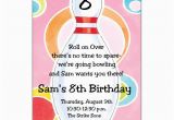 Bowling Birthday Party Invitation Wording Disco Dots Bowling Invitations Paperstyle