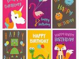 Box Of Kids Birthday Cards 48 Pack Children Birthday Cards Unicorn Flamingo and