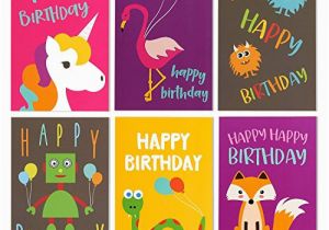 Box Of Kids Birthday Cards 48 Pack Children Birthday Cards Unicorn Flamingo and