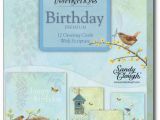 Boxed Birthday Card assortment Sandy Clough Nesting Box Of 12 assorted Christian